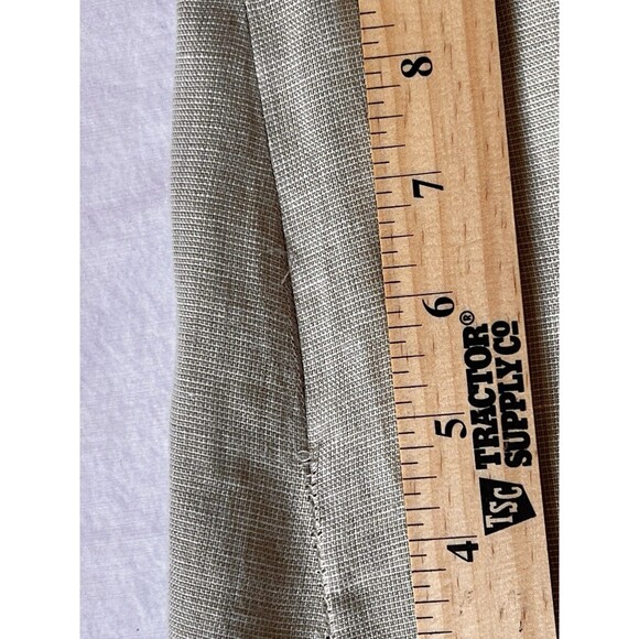 Gunex Pants Tan Linen Wide Leg Size 8 Belt Loop Pockets See Through - Picture 12 of 12